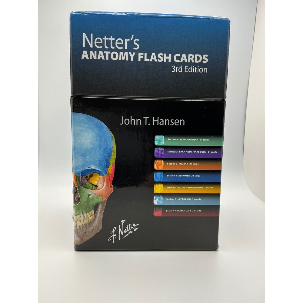Netter's Anatomy Flash Cards 3rd Edition John T. Hansen Excellent Condition
